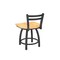 Holland Bar Stool Co 18" Low Back Swivel Vanity Stool, Pewter Finish, Nat Maple Seat 41118PWNatMpl - alternate 4